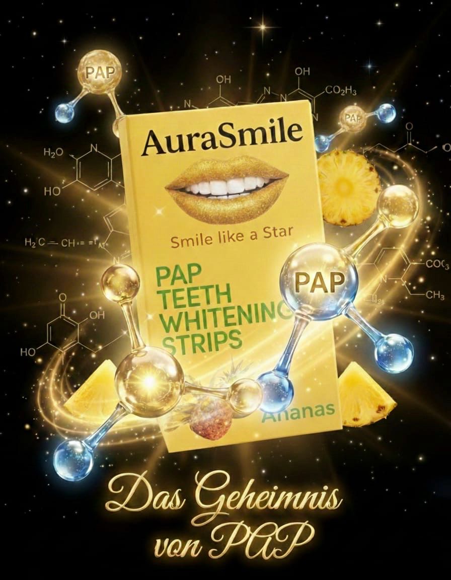 AuraSmile Premium Bleaching Strips - Zahnaufhellung mit Fruchtgeschmack - PAP+ Whitening