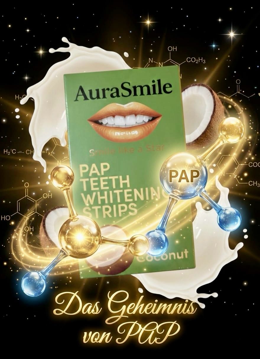 AuraSmile Premium Bleaching Strips - Zahnaufhellung mit Fruchtgeschmack - PAP+ Whitening
